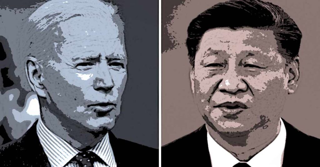 US President Joe Biden and China's Xi